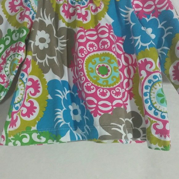 Carter's Floral Print Bow Long Sleeve Top - Picture 5 of 8